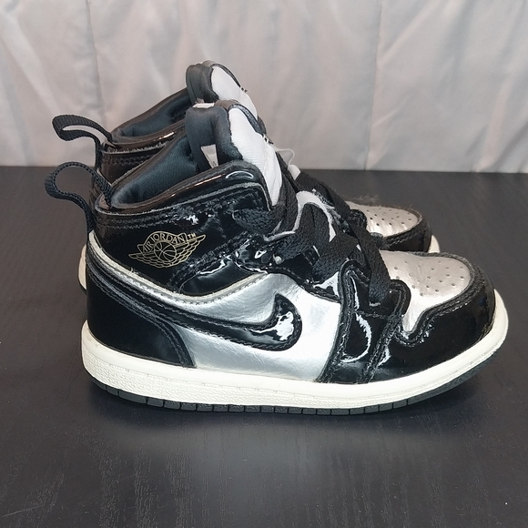 Nike | Shoes | Jordan Air Jordan Retro Mid Blacksilvergold Size 7c ...
